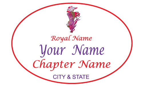White Oval name Badge Artwork 24R wofc